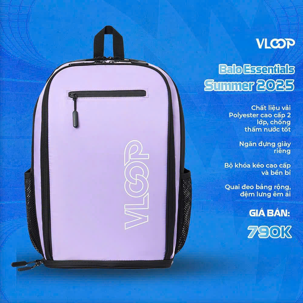 Balo Vloop Essentials Summer 2025 Tím